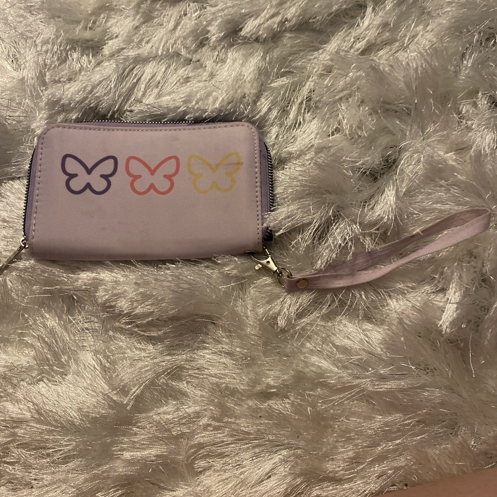 butterfly purple wallet
